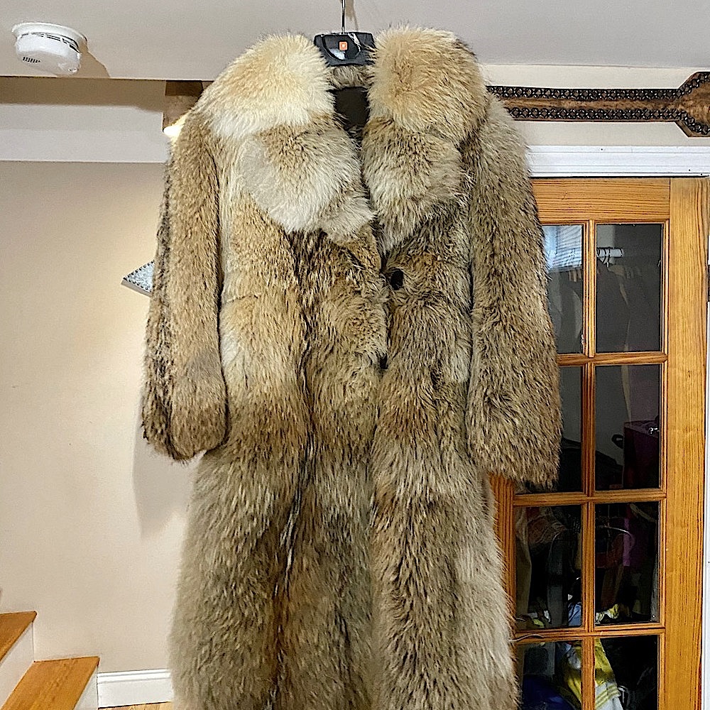 Woman’s coyote fur coat